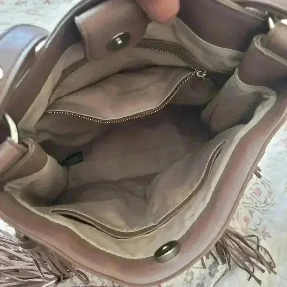 Sam Edelman ~ Monica Brown Leather and Suede Shoulder Bucket Bag